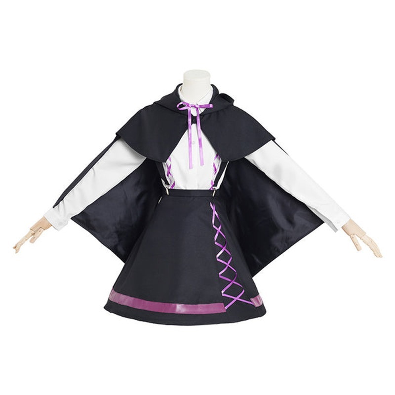 Amity,女性のためのフクロウの家のコスプレ衣装,アニメの白いサスペンダーのドレス,ケープセット,ハロウィーンのパーティーの衣装,女性の女の子コスチューム