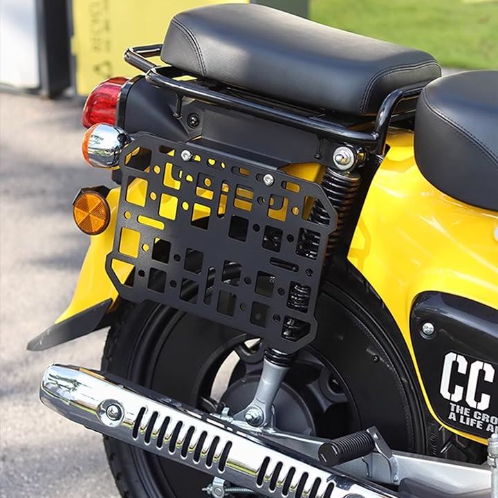 クロスカブ CC50 CC110 スーパーカブ サイドキャリア サドルバッグサポート タンクホルダー サイド荷物ラック バイクラックブラケット 左右セット 両側 スチール製(ブラック)