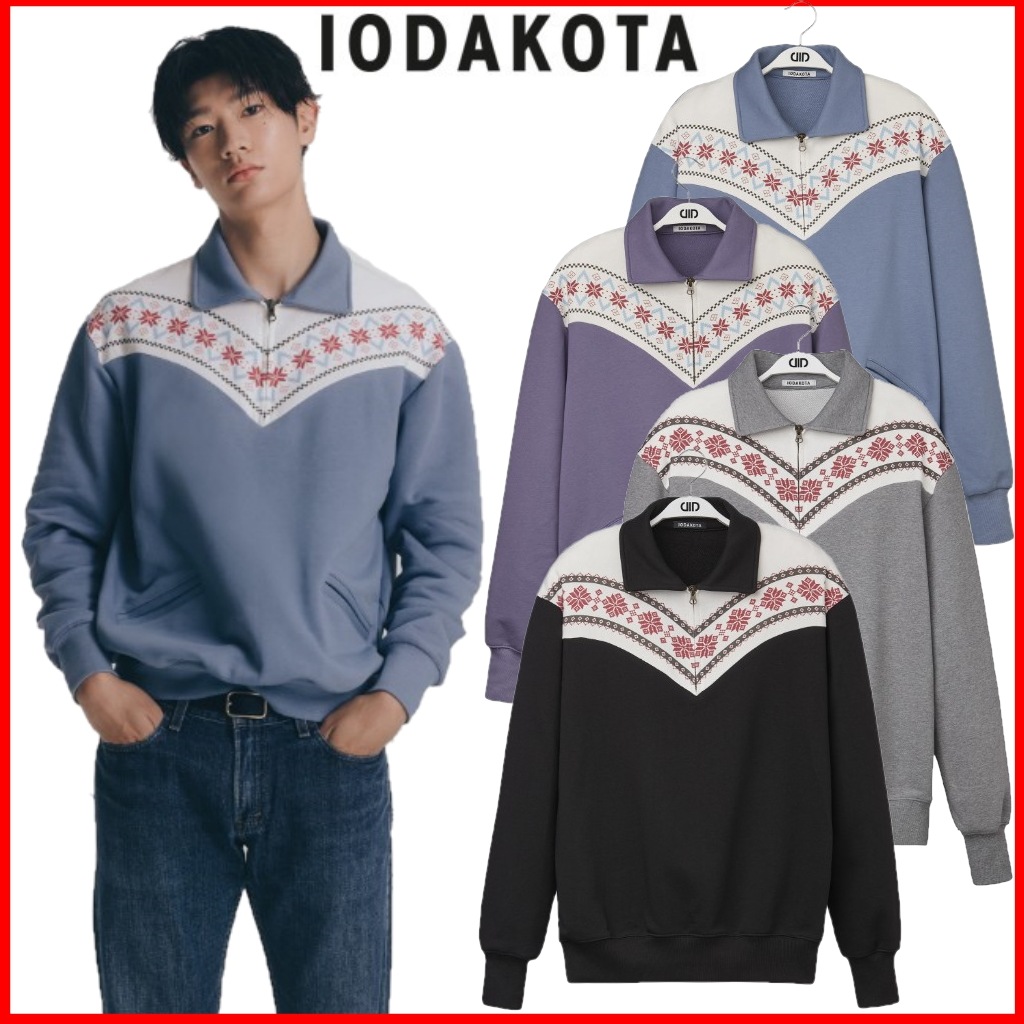 【IODAKOTA】 HALF ZIP UP SWEATSHIRTS ハーフジップアップ スウェットシャツ
