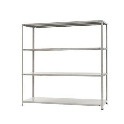 スチールラック　KT-8　4段 間口1800x奥行600x高さ1800mm　ホワイトグレー