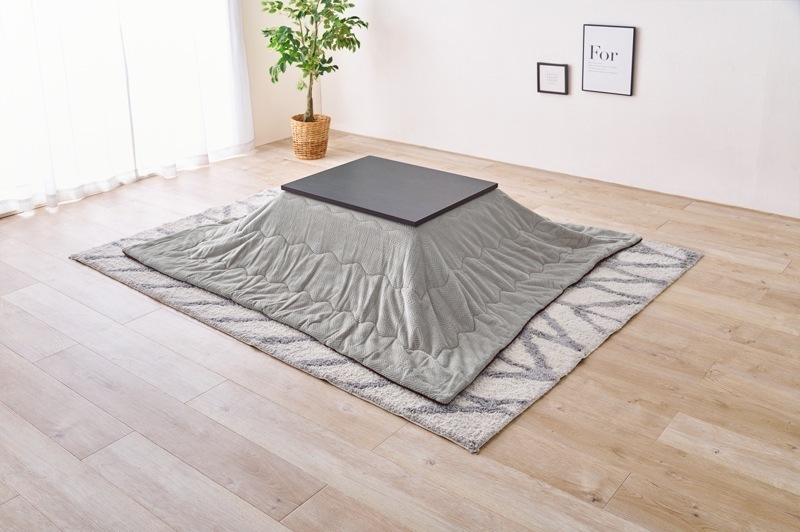 こたつテーブル 掛布団付き2点セット 木目 無地 おしゃれ ナチュラルモダン コンパクト 幅75cm