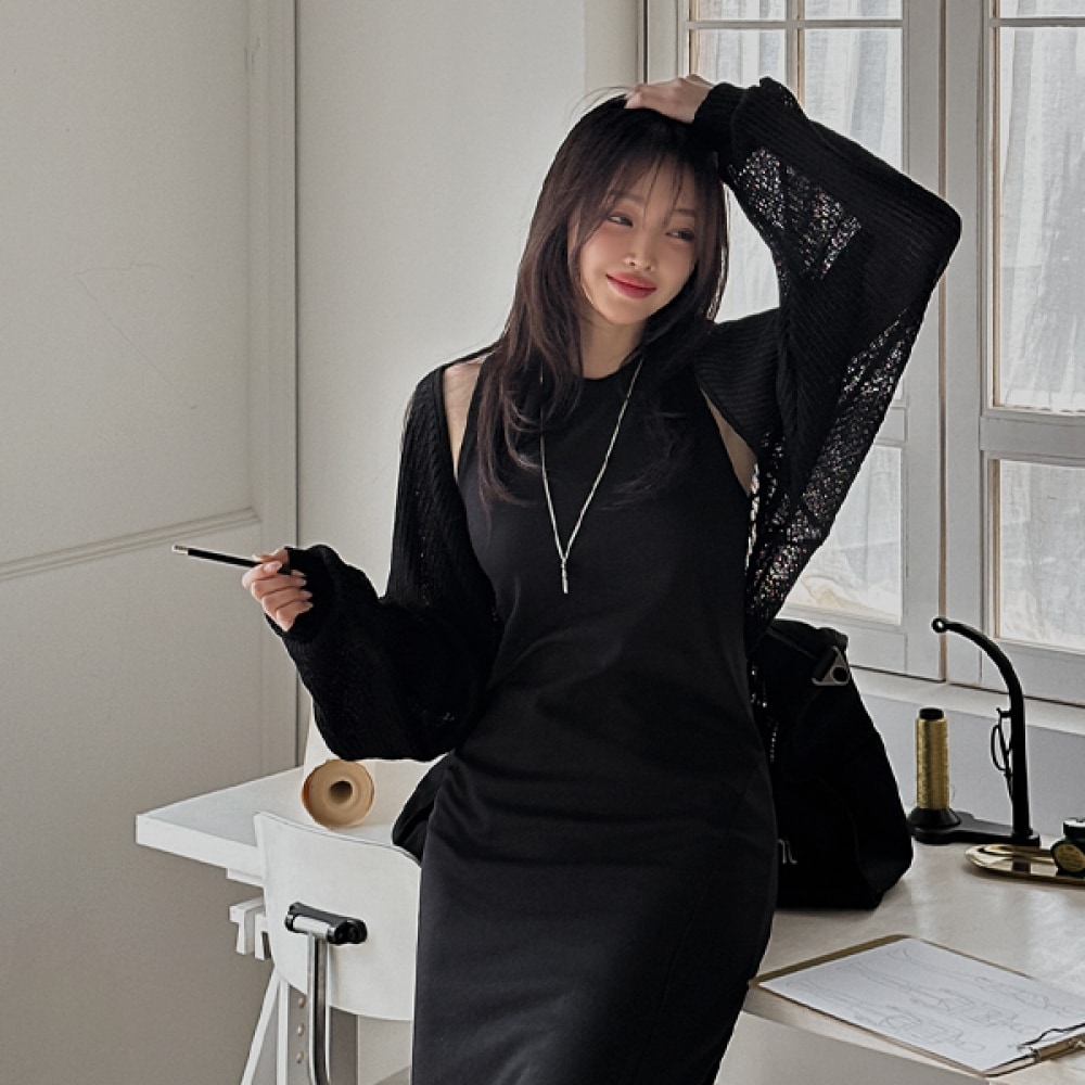 [イーブレットバイJSTYLE] イーブレットブルーハットボレロカーディガン Jスタイル