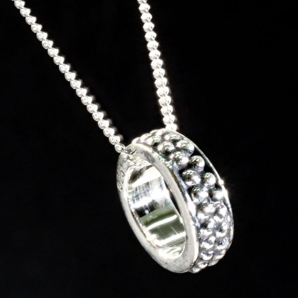 SV925 繊細デザイン リング ネックレス 燻し加工 [人気商品] シルバー 925 刻印