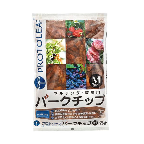 （まとめ）プロトリーフ バークチップ M 5L 1袋 (×5セット)