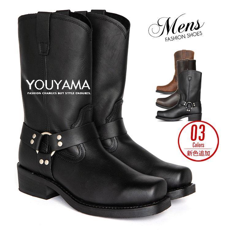 バイクブーツ メンズ ブーツ エンジニアブーツ ロング丈 ミリタリーブーツ ライディングブーツ メンズ ライダースブーツ ワークブーツ ロングブーツ