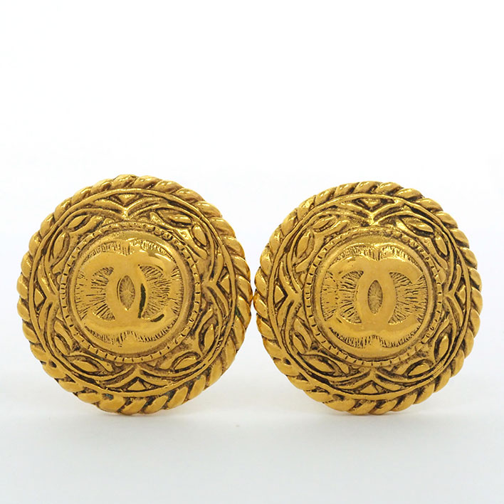 【美品】シャネル ココマーク サークル 【イヤリング】