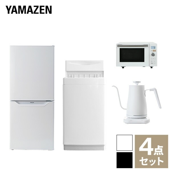 【新生活応援セット】 家電セット 一人暮らし 新生活家電 4点セット 新品 (6kg洗濯機 106L冷蔵庫 オーブンレンジ 温調ケトル)