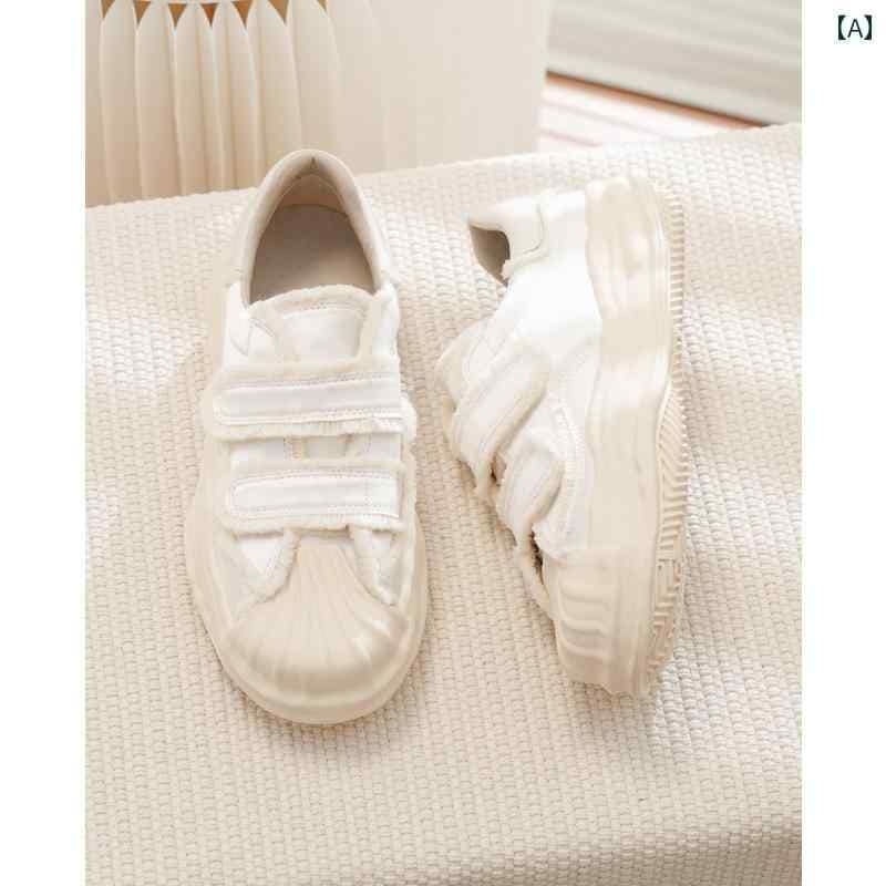 スニーカー ローカット レディース シェル トゥ 溶解 シューズ 厚底 白靴 婦人 サテン シューズ 学生 スポーツ カジュアル シューズ