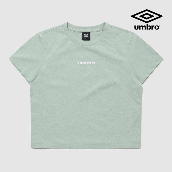 フレッシュウーマンズレタリングクロップ半袖TシャツUR122SRS11 MNT