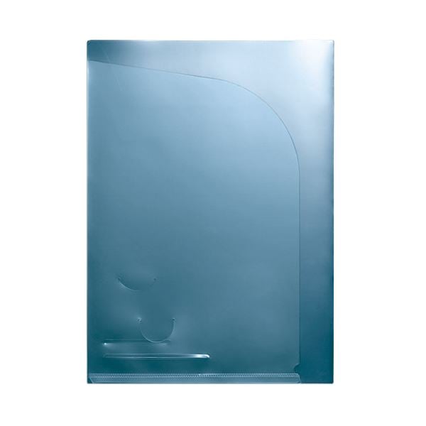 （まとめ）TANOSEE クリアホルダーダブルポケット A4 ブルー 1セット（30枚：10枚×3パック） (×5セット)