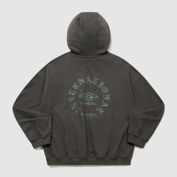 Uスポーティニットフード付きTシャツダークチャコールUR121CHD11DCH 931166