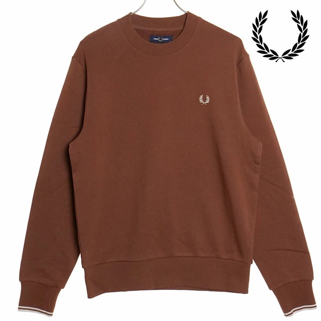 クルーネックスウェットシャツ [M7535-W52] CREW NECK SWEATSHIRT メンズ トップス トレーナー WHISKY-BROWN/PORRIDGE-MARL