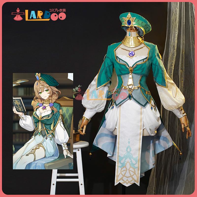 2026新作 L 原神 Genshin モンド リサ・ミンツ-スキン「葉に隠れし芳名」 コスプレ衣装 コスチューム cosplay