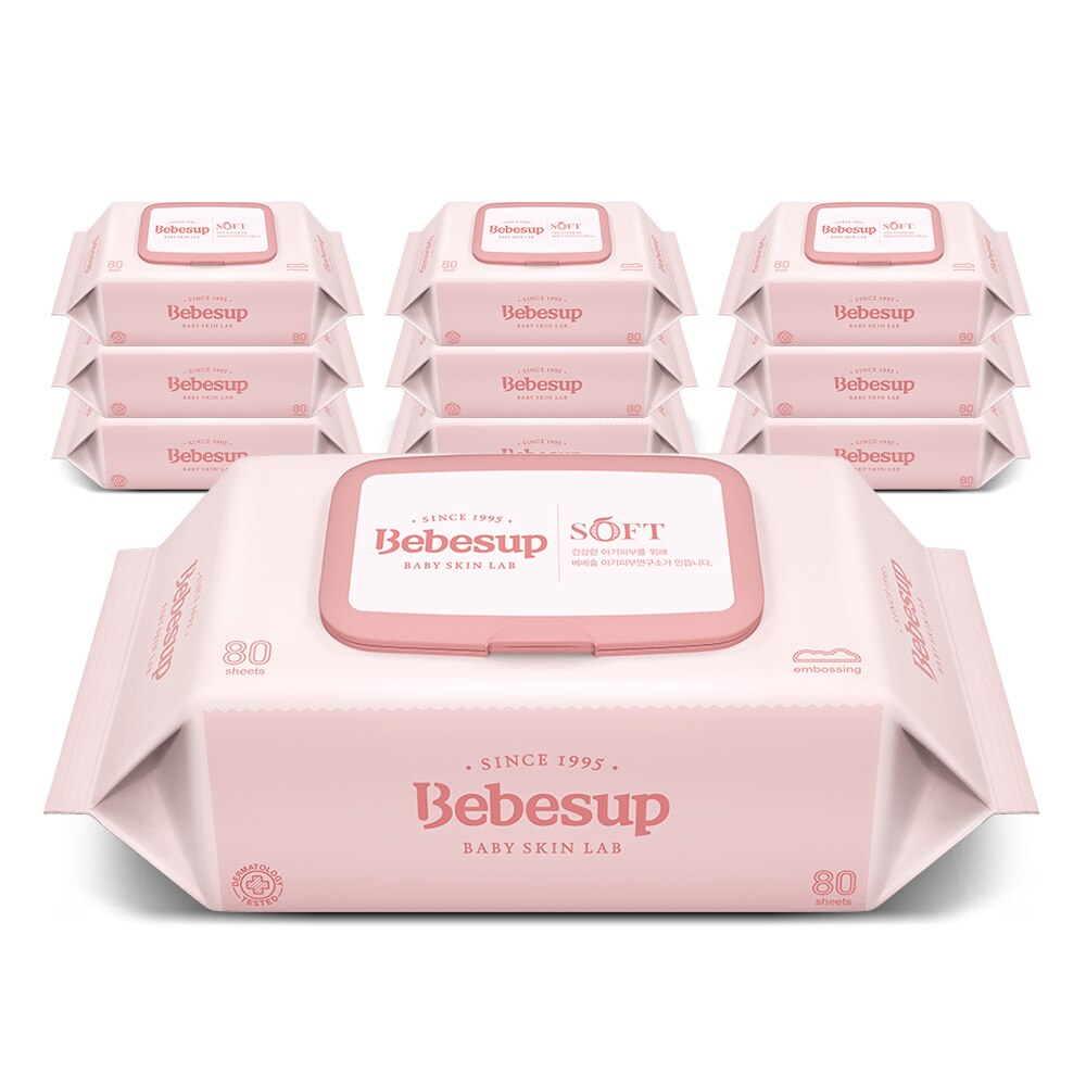 소프트 물티슈 캡형 80매 x 10팩 6,232円