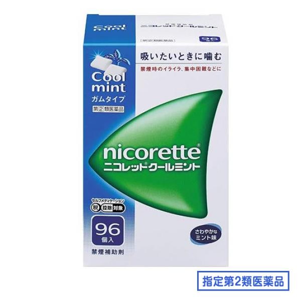 指定第２類医薬品 禁煙補助剤 ニコレット クールミント ガムタイプ 96個入