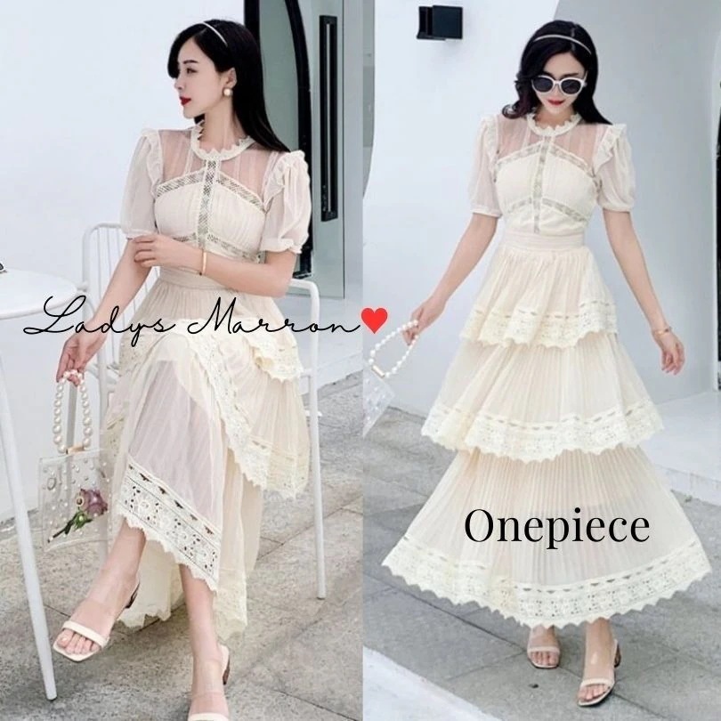 【急速出荷 2025年新作】お呼ばれドレス 結婚式 お呼ばれワンピース パーティードレス 韓国 ドレス 白ドレス ホワイトドレス ティアードドレス ガーリードレス ロングワンピース ティアードワンピー
