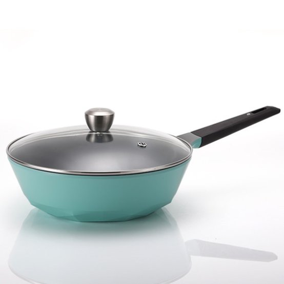 カラット セラミック ノンスティック ウォック フタ 30cm フレッシュ グリーン