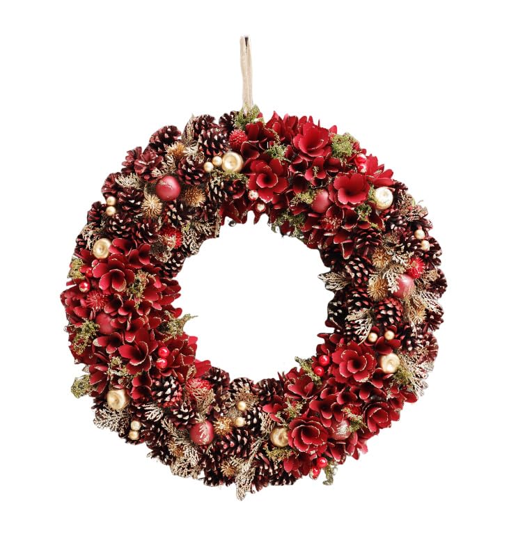 DEPOS デポス キャロル クリスマスリース 60cm ロッソ 赤 大型