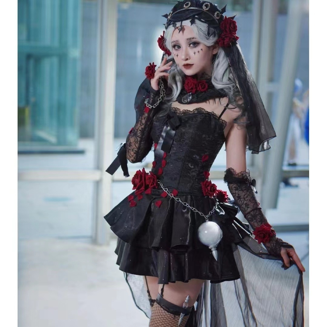 11スポット第五人格コス服心理学者親夜コス服フルセットウエスト飾りアニメドレスウィッグ靴を送る r n1001-心理学者の夜のコスプレのフルセット r n1002- 心理学ペアレントナイトコススーツフ