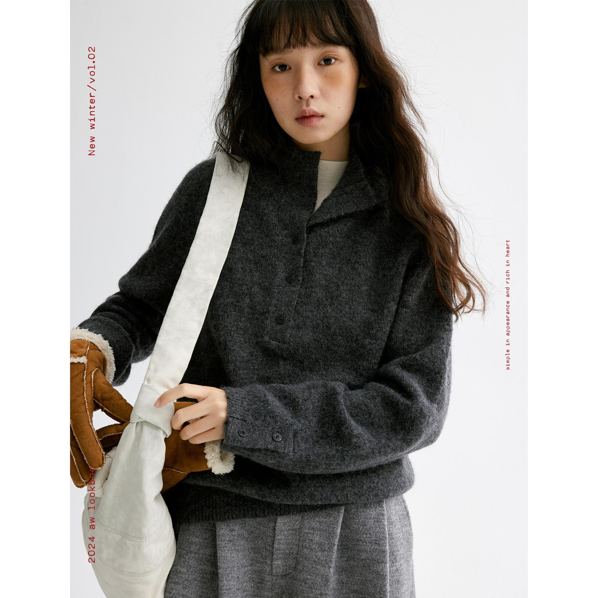 「フロスト ジンジャーブレッド」アルパカ ウール ソフト gifts for women ワックス ハーフブレスト keep warm タートルネック セーター
