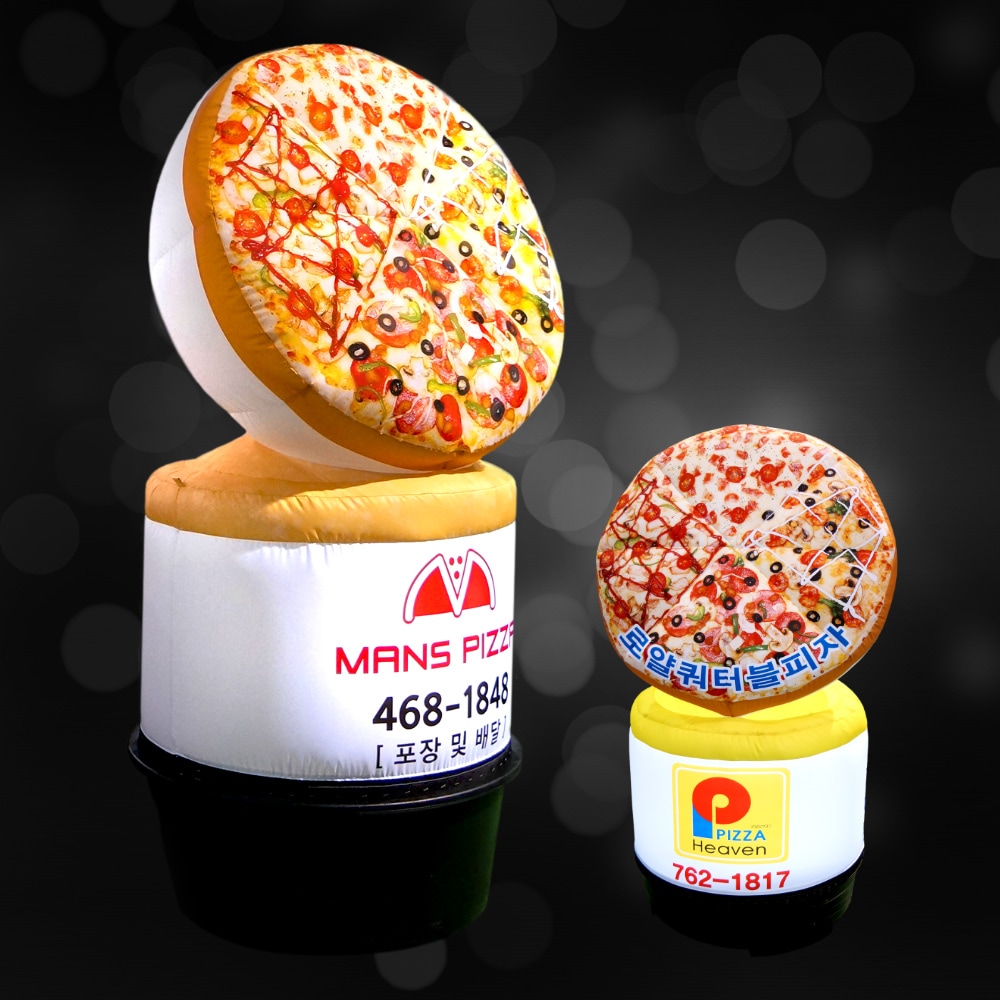 [ピザ] エアー看板 目立つ看板 立体看板 広報看板 膨らむ看板 宣伝効果 大型看板