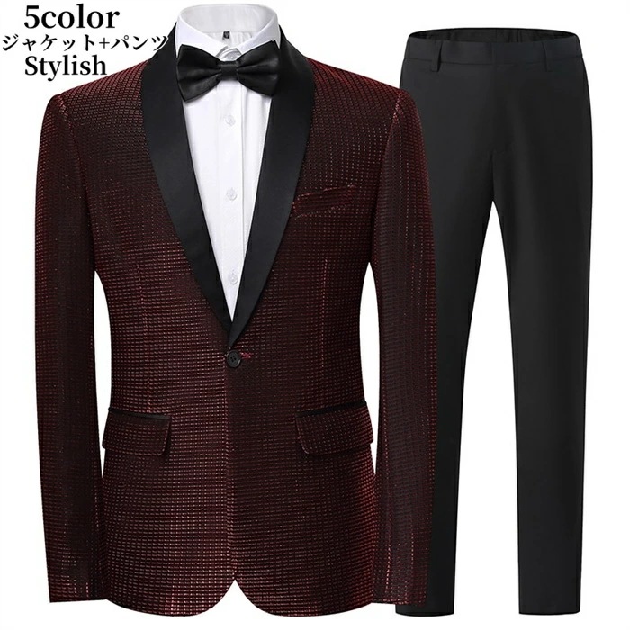新入庫 タキシードスーツ セットアップ スーツ メンズ パンツスーツ M-6XL おしゃれ カジュアル タキシード 紳士服 礼服 メンズスーツ フォーマル ビジネス オフィス 通勤 就活面接 お呼ばれ 4,904円