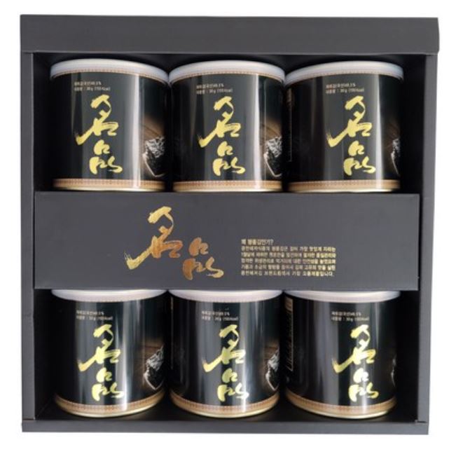 海底海苔 名品ギフトセット 30g x 6缶 / 韓国大人気海苔