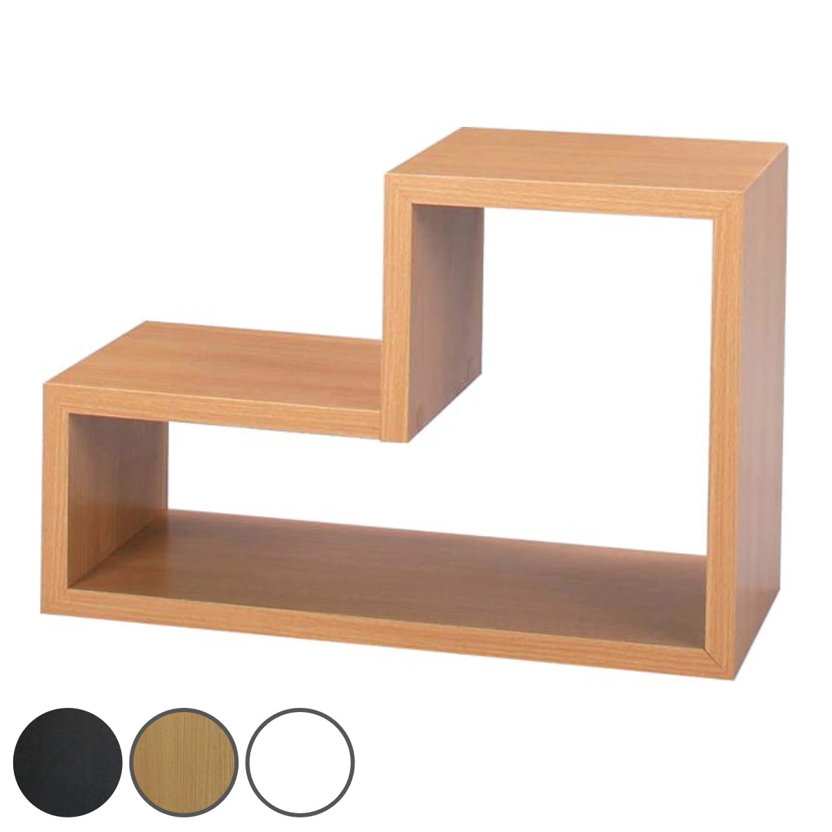 オープンラック パズルラック L型 幅54cm 多目的収納ラック 木製棚 ディスプレイラック シェルフ 間仕切り フリーラック マルチシェルフ 棚 組合わせ 収納 ブラウン ナチュラル ホワイト 8,180円