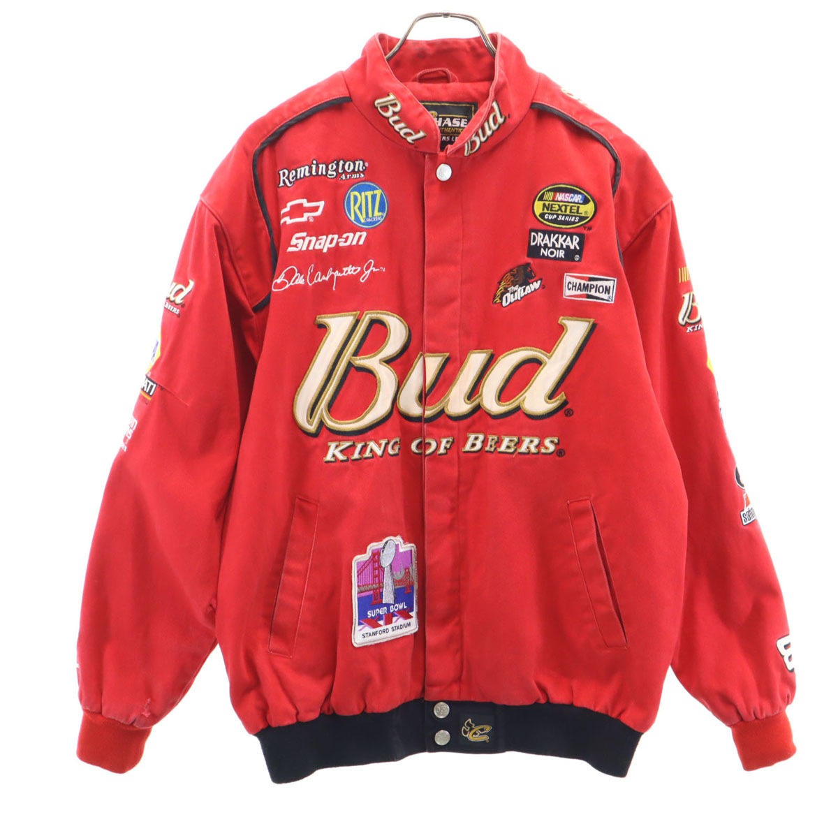 CHASE チェイス バドワイザー 企業ロゴ レーシング ジャケット M レッド メンズ 古着 13,806円