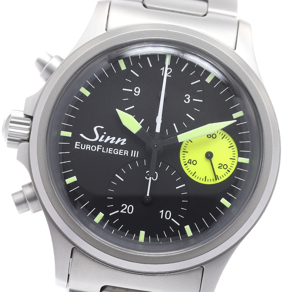 ジン Sinn 356.EUROFLIEGER クロノグラフ 限定100本 自動巻き メンズ 箱・保証書付き_943529【中古】