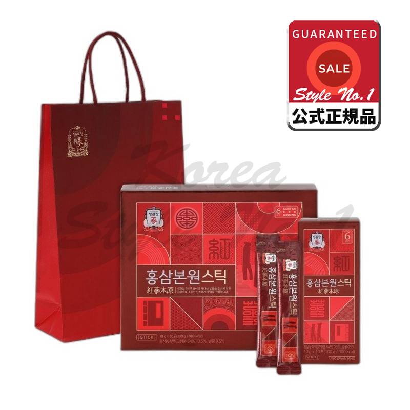 紅参ボンウォンスティック6年根紅参ギフトセット10g 30個