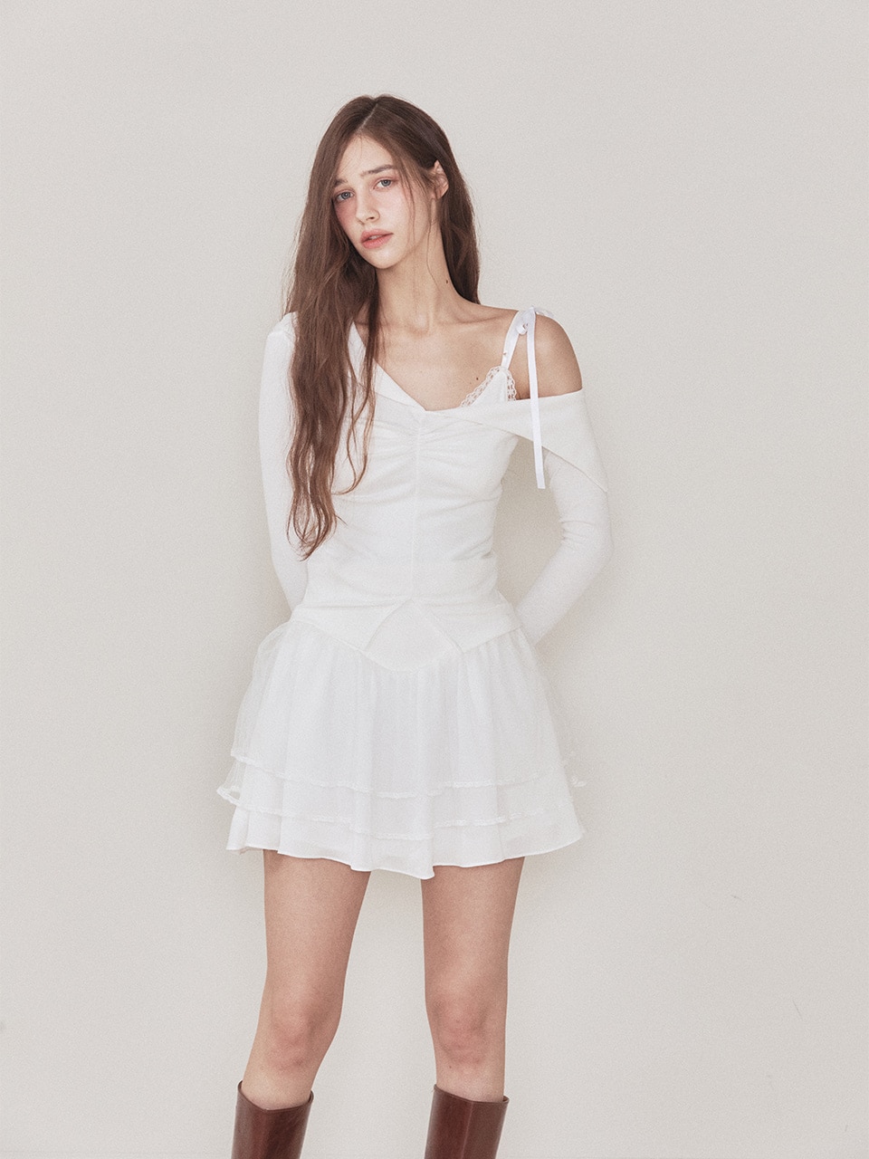 【NOT YOUR ROSE】 BUNNY TP SET : IVORY