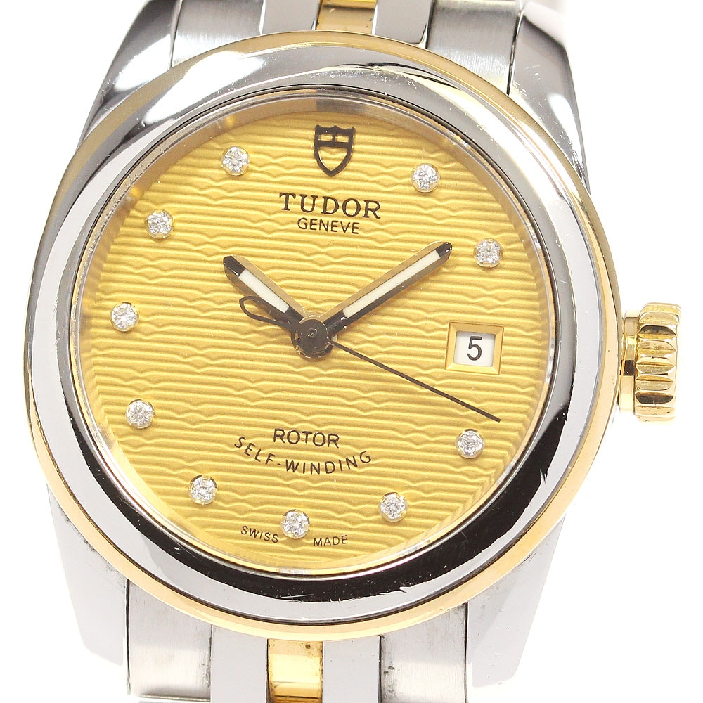 チュードル TUDOR 51003 グラマーデイト 10Pダイヤ デイト 自動巻き レディース _826002【中古】