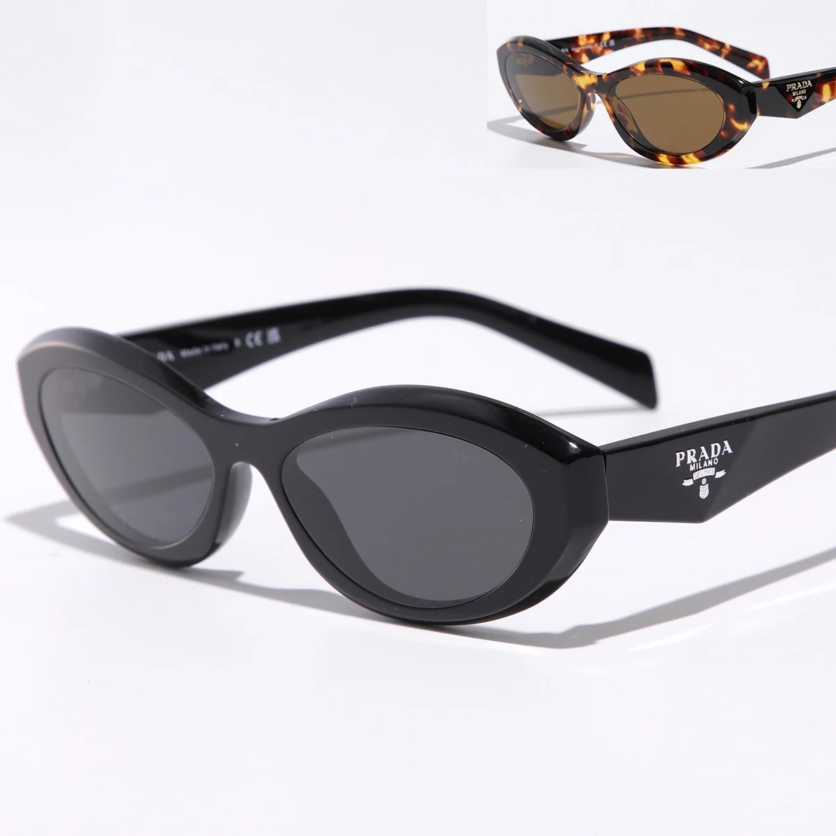 PRADA プラダ シンボルサングラス SPR 26Z レディース キャットアイ型 セルフレーム フルリム トライアングルロゴ カラー2色 SPR26Z_E16