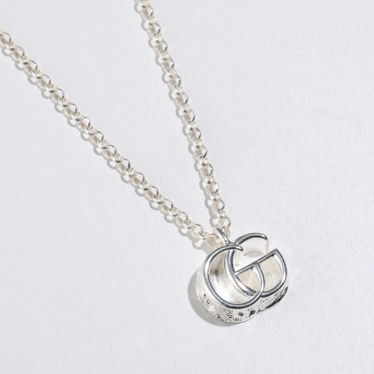 GUCCI グッチ ネックレス GG MARMONT マーモント 770724 J8400 レディース ダブルG ペンダント アクセサリー 8106/SILVER
