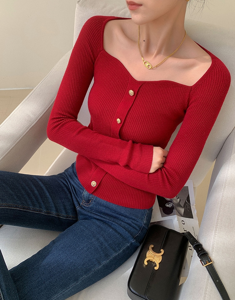 レディース ファッション セーター 女性 秋 冬 ユニーク デザイン スリム フィット ボトムス セーター レッド ＳＭＬXL トップス かわいい 大人可愛い きれいめ シンプル カジュアル 大人