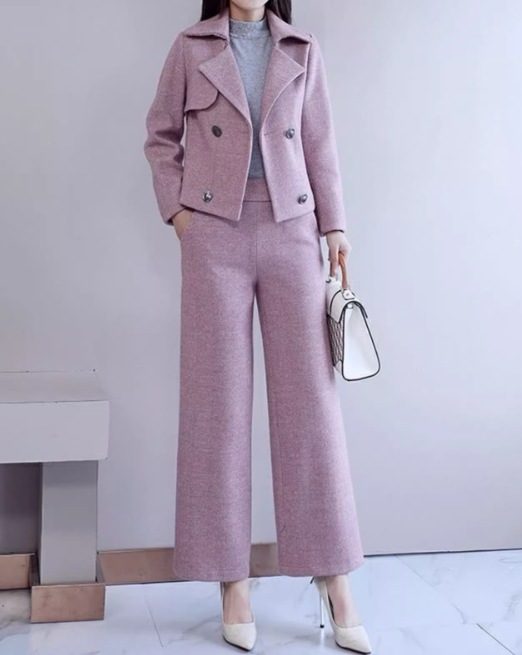 二点セット 上下セット レディース トップス ジャケット パンツ 長袖 襟なし スリム 細身 ストレート 前開き 2way かわいい 大人可愛い きれいめ シンプル 上品 おしゃれ こなれ感 ラフ