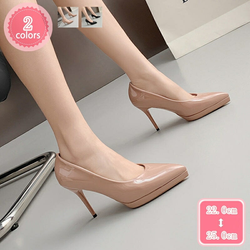1000円OFFクーポン パンプス レディース パンプス 可愛い おしゃれ 厚底パンプス 黒 ハイヒール 9cm プラットフォーム ポインテッドトゥ オフィス 結婚式 痛くない ビジネスシューズ パー 14,765円