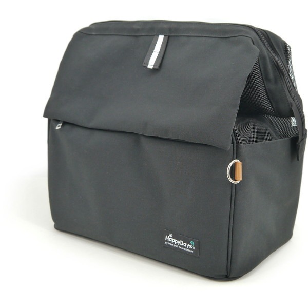 HappyDays ペット用サステナブルリュックキャリー ブラック