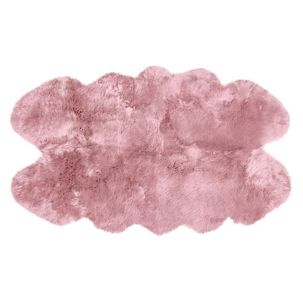 ムートンラグ 約90×160cm 4匹サイズ ピンク