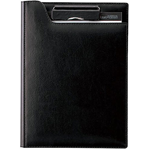 zeitVektor クリップファイル (A5) 再生皮革製 ブラック