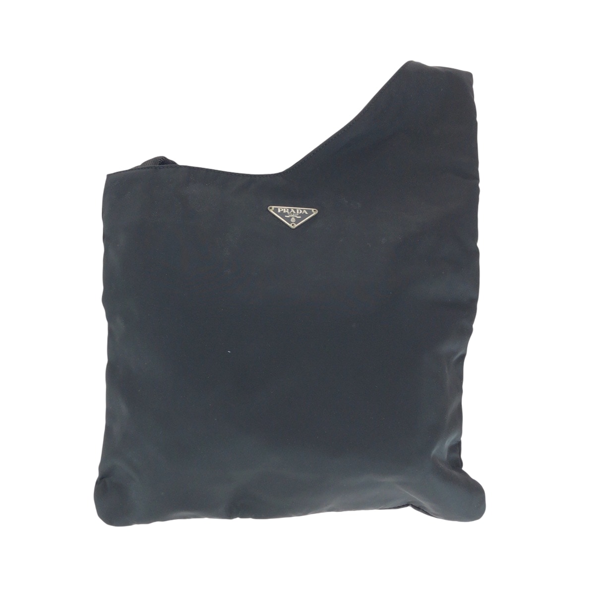 テスート 三角ロゴプレート ブラック 黒 シルバー金具 ナイロン ショルダーバッグ サコッシュ レディース 500759