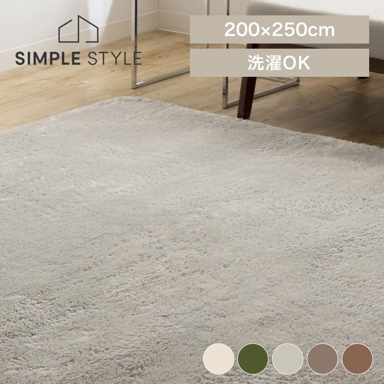 ラグ シャギーラグ 洗える ラグマット 200250 SGR-2025 小さめ 北欧 オールシーズン マット クッション 厚手 小さい 長毛 ふわふわ シャギー ウレタン すべり止め新生活