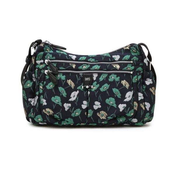 AK水原店 ハンドバッグ グリーン 花柄生地 クロスバッグ DCBA6E511