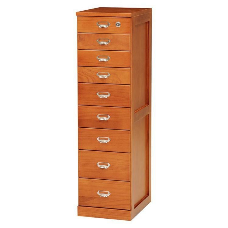 チェスト おしゃれ 9段 書類収納 鍵付き 幅28×奥行37×高さ103cm 16,870円