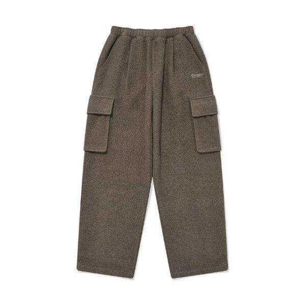 パンツ CQK CO2403PT03-OL ブークレ ジャージー ワンタック セミワイドフィット カーゴパンツ オリーブ