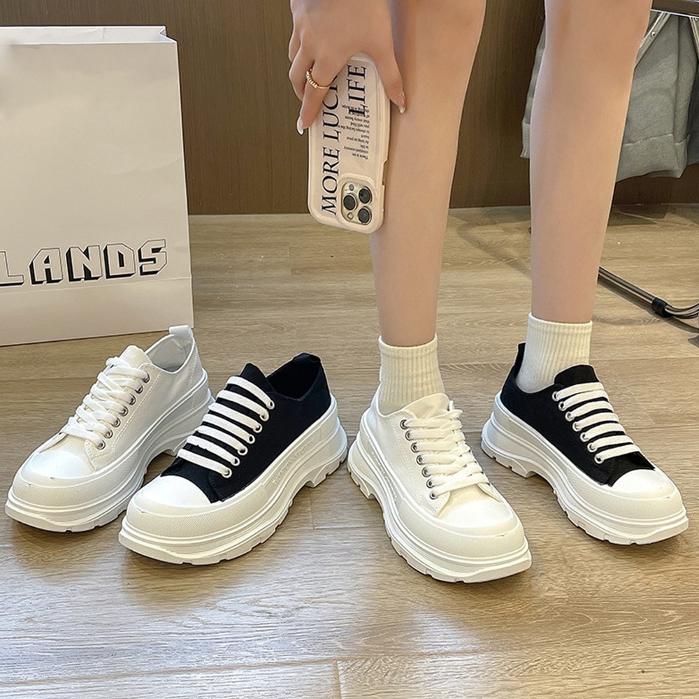 国内即納 厚底スニーカー キャンバススニーカー韓国 2KCHAO-002