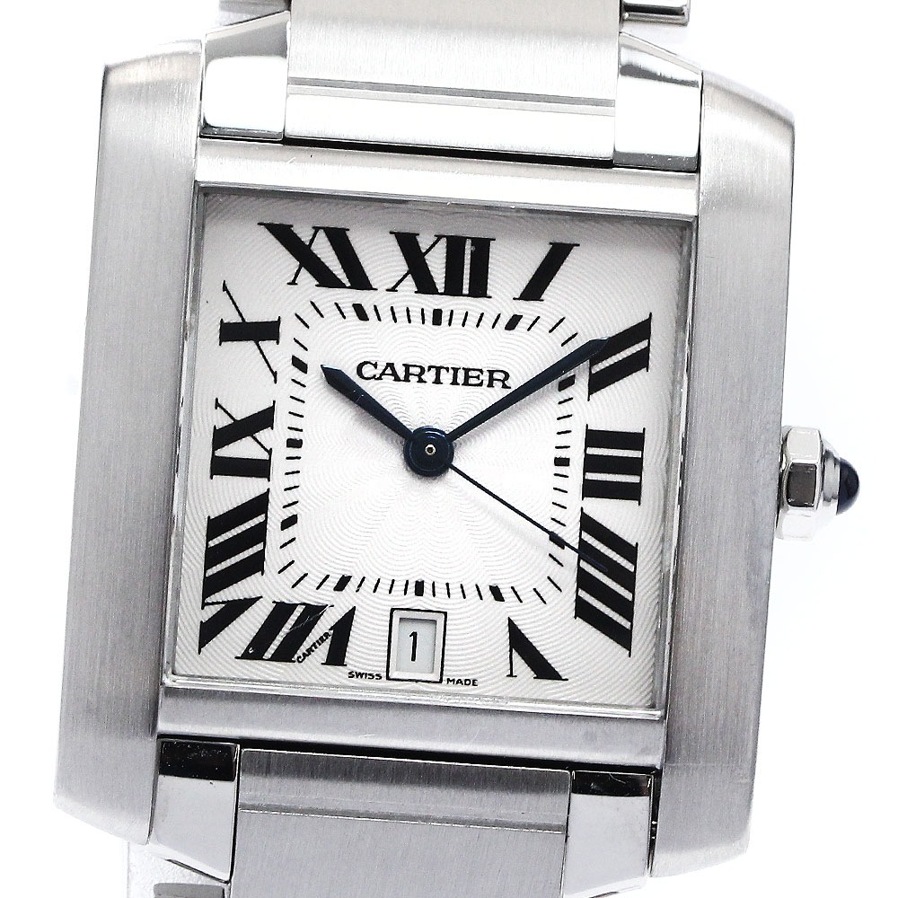 カルティエ CARTIER W51002Q3 タンクフランセーズLM デイト 自動巻き メンズ _894854【中古】