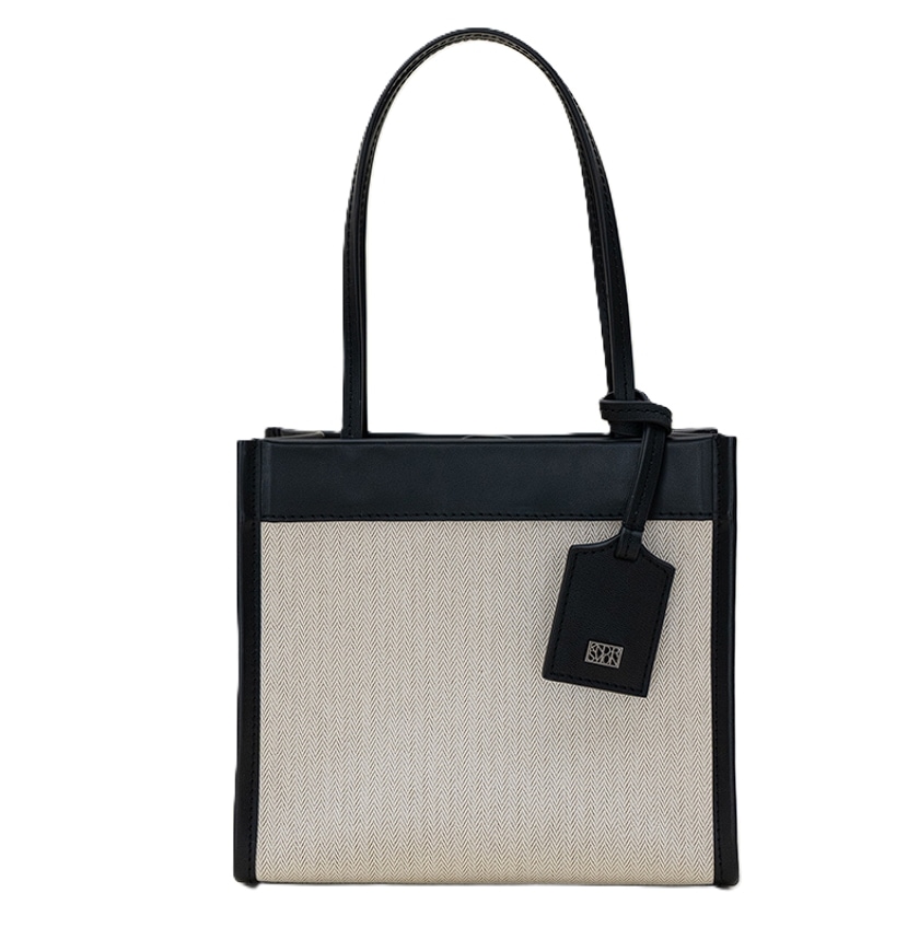 [Korea] Mini Square Canvas Tote Ecru