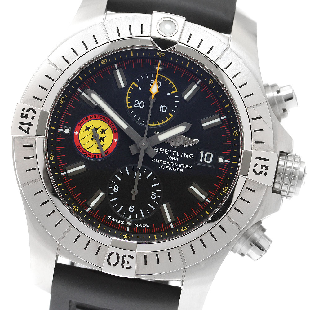 ブライトリング BREITLING A13317 アベンジャー スイスエアフォースチーム クロノグラフ 自動巻き メンズ 良品 _910162【中古】